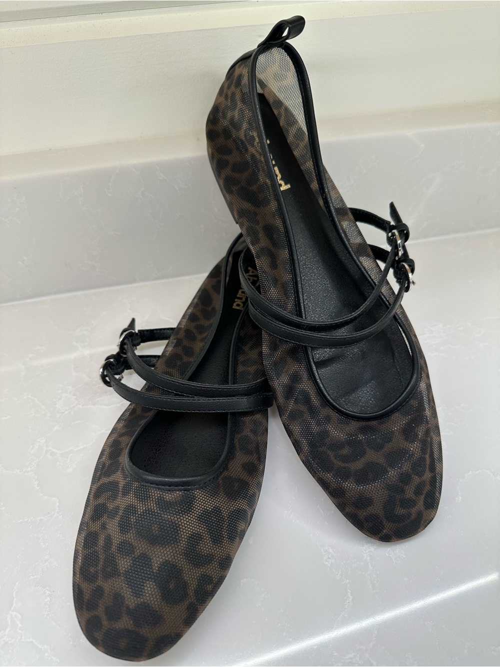 Abound Abigail Leopard Mesh Mary Jane Ballet Flats Size 9.5 - Picture 11 of 11